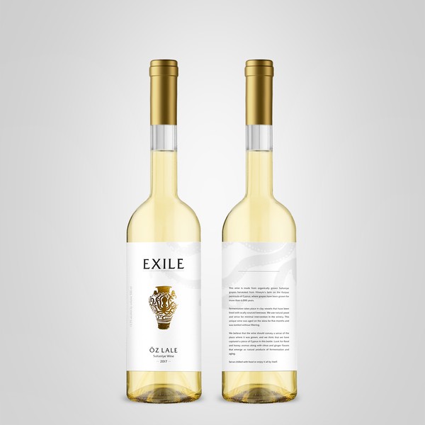 Exile wine label design