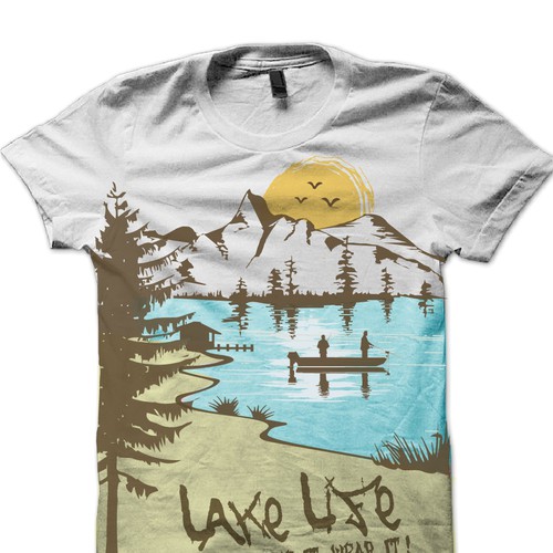 New t-shirt design wanted for LAKE LIFE Réalisé par stormyfuego