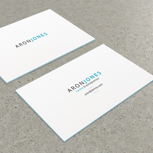 Create an elegant business card for an entrepreneurial hacker Design by MirelaS