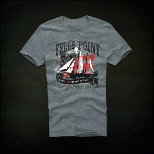 New t-shirt design wanted for Fell's Point Preservation Society/ Shirt should advertise Fell's Point. Design by qool80