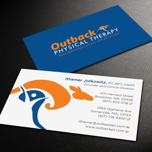 Business card for 2 clinic physical therapy office Design by Taaiebah