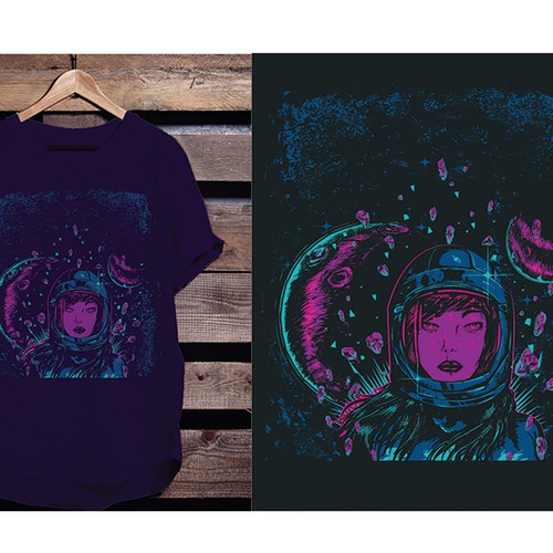 Illustrate a Sci-Fi girl, take over the universe! Design by Tomie O