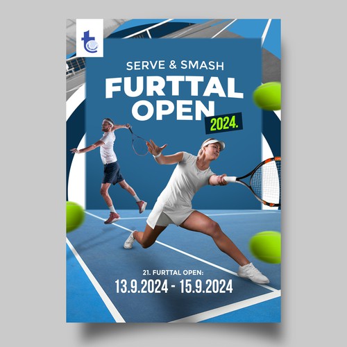 Aces & Action: Cool Flyer for a Tennis Tournament Design by Divergentnic