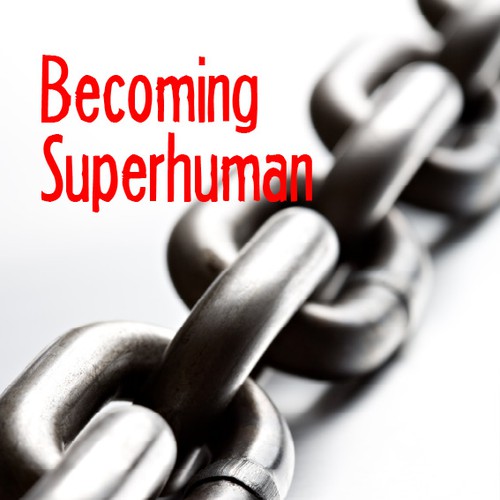"Becoming Superhuman" Book Cover Design by designlabs
