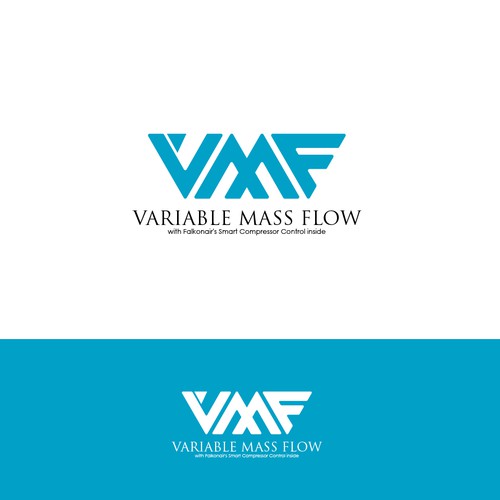 Falkonair Variable Mass Flow product logo design Diseño de RAM STUDIO