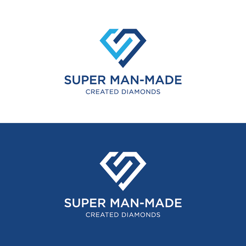 Strong & Simple design for our Super Man-Made Created Diamonds Design by ♛ clever studio ♛