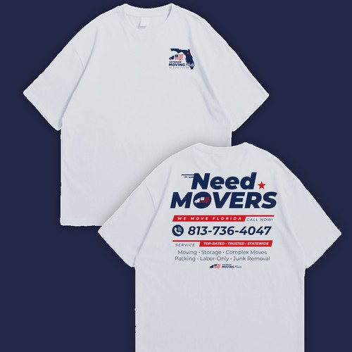 Bold, Professional T-Shirt Design for Veteran-Owned Moving Company (VMF Movers) Design by annisacreative