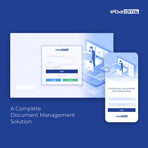 Design a login page for our document management system - EBA DMS Design by Design Nation™