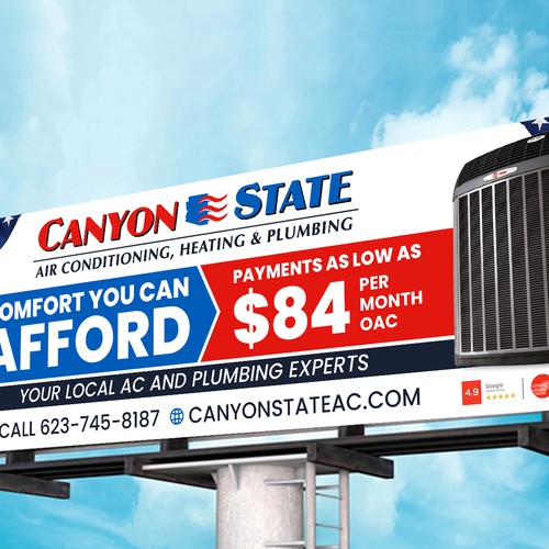 Design An Eye-Catching Billboard For An HVAC Company Design by Deep@rt