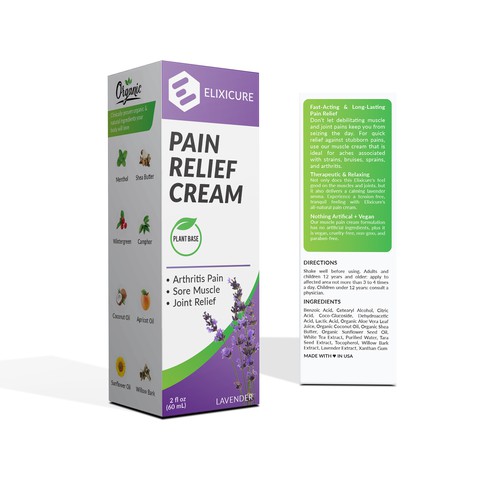 Pain Relief Cream Packaging Design réalisé par Shisiouk