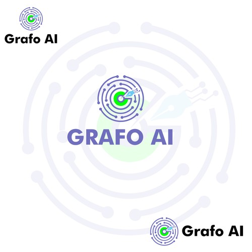 GrafoAI | Artificial Intelligence Writer Logo Design by nabeelqureshi