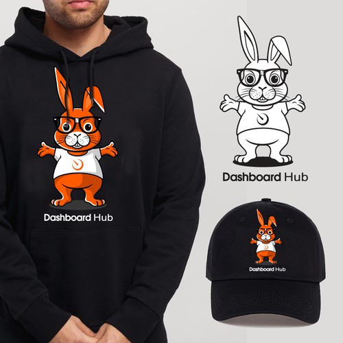 Cute geeky fun rabbit or monster for techies Design von xclusivelogo