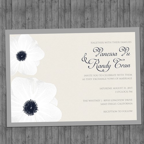 Create a modern, unique, and trend-forward wedding invitation. Design by Blissful Pixels