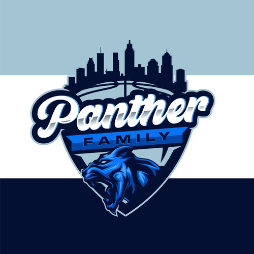 Basketball Logo for Team 'Panther Family' - Your Winning Logo Featured on Major Sports Network Design by Gr8 Art