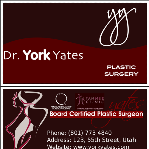 Dr. York Yates Plastic Surgery - business card Design by Benjovengo