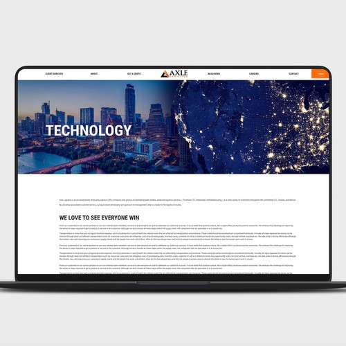 Designs Axle Logistics Technology Page Other design contest