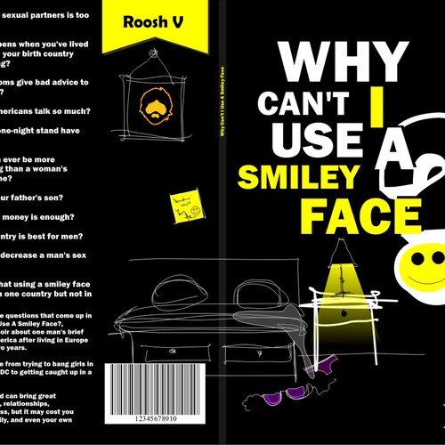 Book cover for "Why Can't I Use A Smiley Face?" Design by Ana Sichitiu