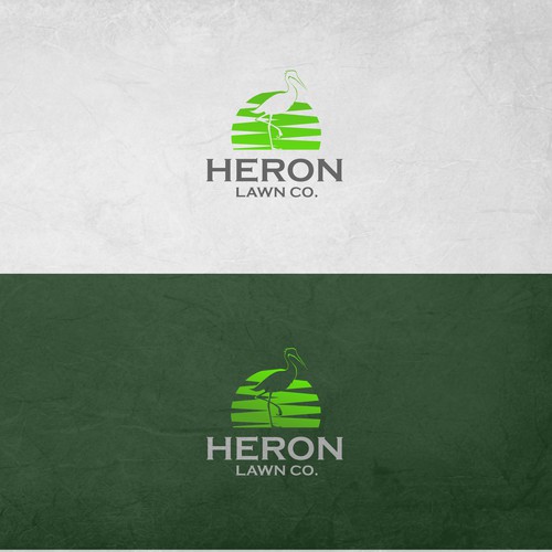 Modern Lawn Care Business with Heron Design by Mayes