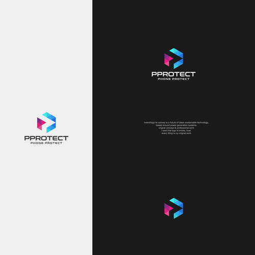 PPROTECT (Phone protect logo) (mobile cases and screen protectors) Design by Shahzaib Designer