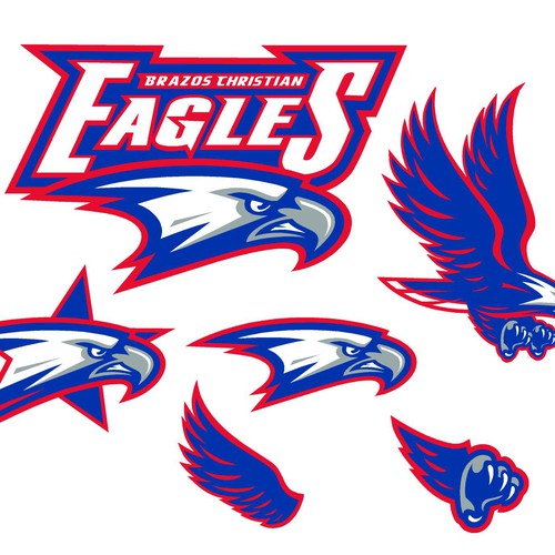 Design an orignal EAGLE mascot for Brazos Christian School Design by fs42158