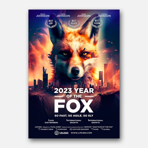 Life360 2023 Year of the Fox Poster Design by YaaFattaah.YaaRazzaaq