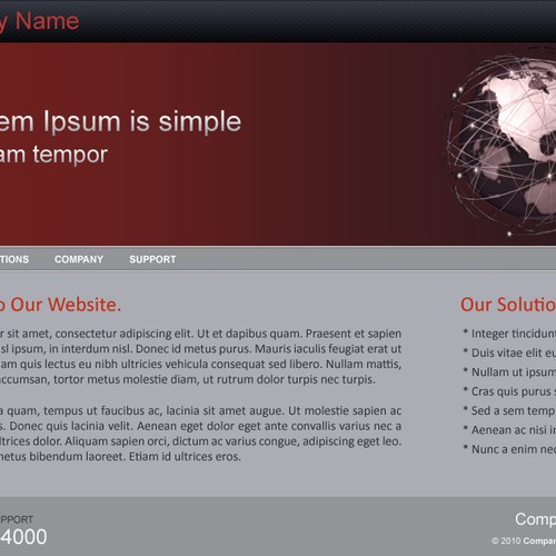 1-3 Page Website Template Design von ashishj