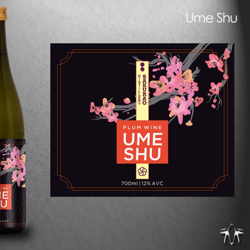 JAPANESE UME SHU Label design for lady 25-30 Design by sadzip