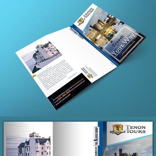 Create an inspiring travel brochure for an Ireland and UK tour operator! Design by Kosmos Studio