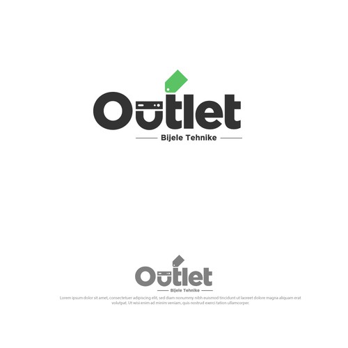 New logo for home appliances OUTLET store Design by MEGA MALIK