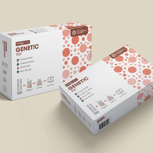 Design a box for convenient at home diagnostic testing Diseño de Francisco Castro Caldeira