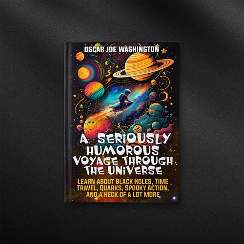 Design an exciting cover, front and back, for a book about the Universe. Design by danc