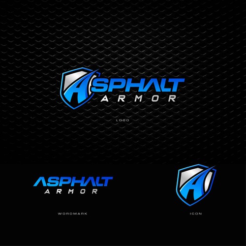 Powerful logo design for the most durable asphalt coating available Design by Z Creatives