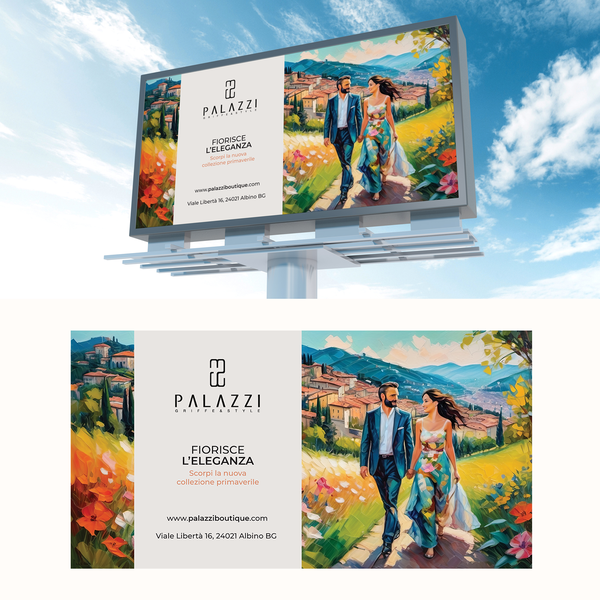 Design by Amika K titled "Palazzi Boutique Billboard"