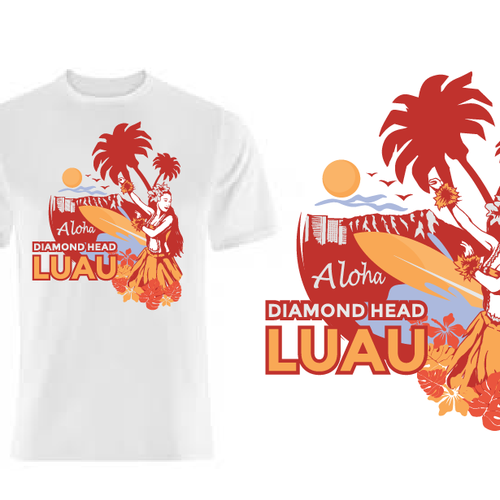 Create A Shirt Souvenir For The Hottest Luau In Hawaii Design réalisé par ies