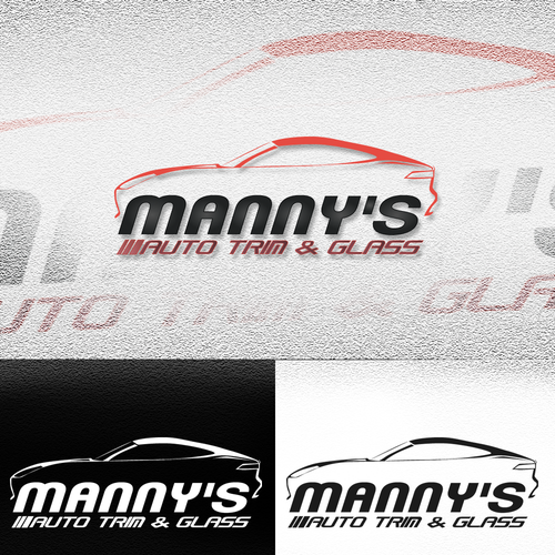 logo for MANNY'S AUTO TRIM & GLASS Logo design contest