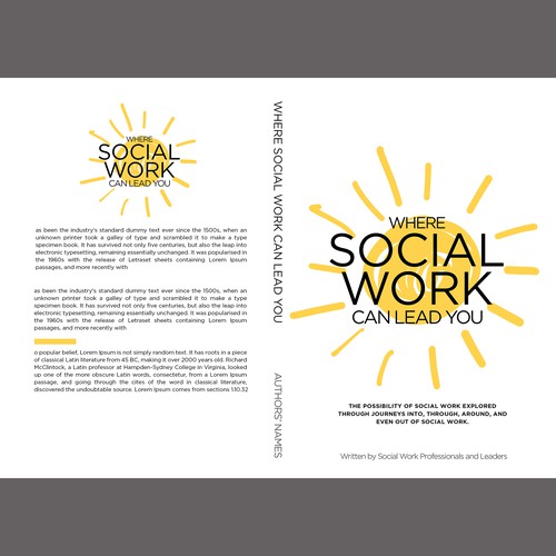 Design a BOOK COVER for a Vibrant, Radiant Social Work Book Design by Aaniyah.ahmed