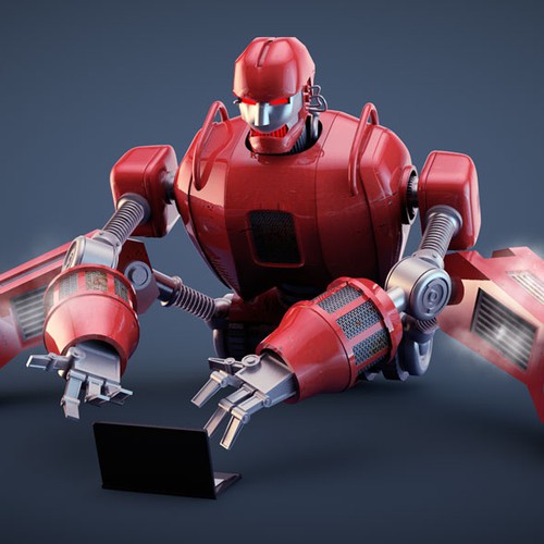Computer modeled (CG) evil robot illustration Design von ZHT