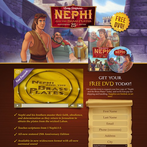 Landing page design contest entry by tomdesign.org