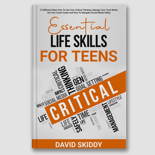 A powerful ebook cover for Essential Life Skills For Teens Design by The Cloud Digital