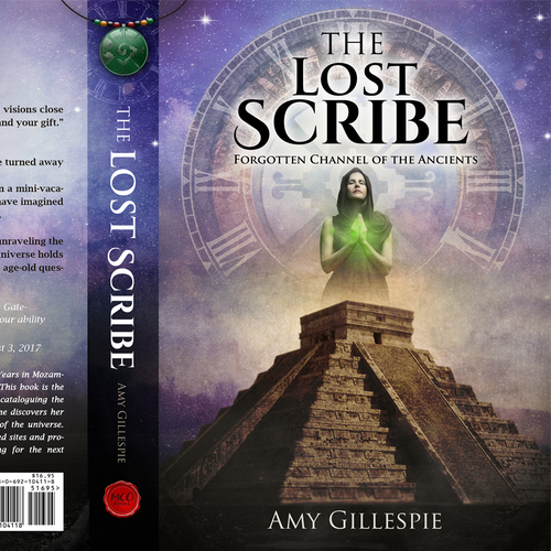 Dynamic Book Cover for Adventure Fiction Series,  at forgotten sacred sites (crediting illustrator) Design by yvanweb Designs