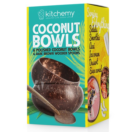 Coconut Bowls - Box Packaging Design Design by BLL•DSN