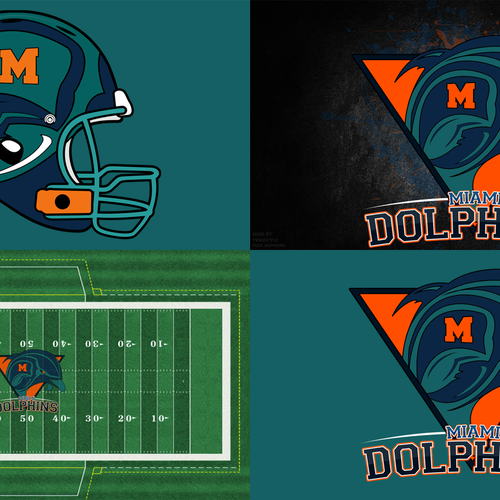 99designs community contest: Help the Miami Dolphins NFL team re-design its logo!-ontwerp door Maxhopmans