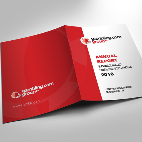 Annual Report Cover for Gambling.com Group Design by Fahmida 2015