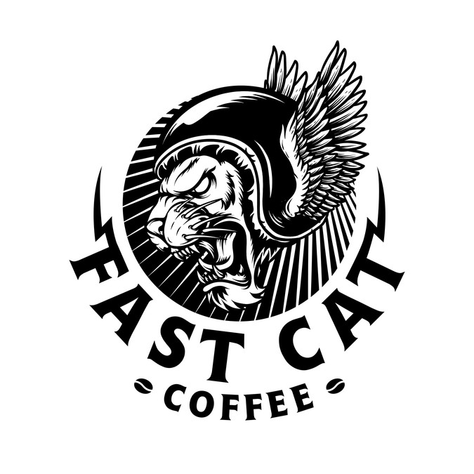 Fast Cat Coffee Logo Logo design contest