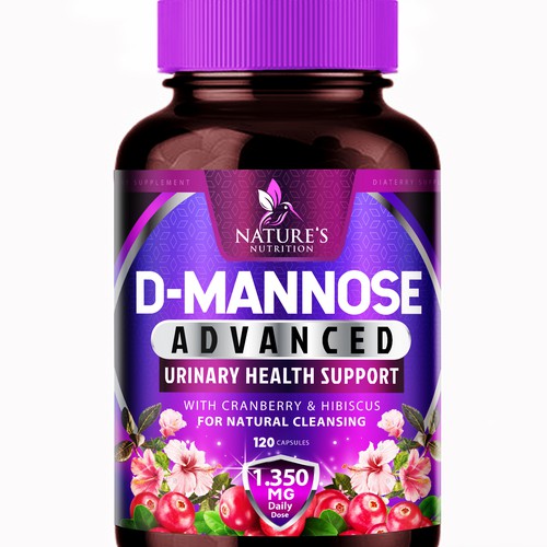 Colorful D-Mannose Design Needed for Nature's Nutrition Design réalisé par agooshe