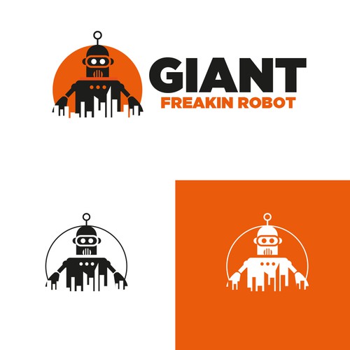 Minimalist, Classy Giant Robot Logo Wanted Diseño de TJCD