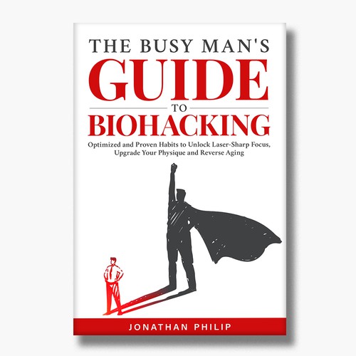Exciting and unique book cover for mind, body, spirit and health optimization that appeals to men Design by O'idea
