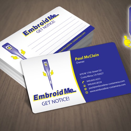New stationery wanted for EmbroidMe  Design by Brand War