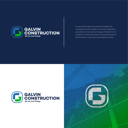 galvin construction logo Design by Giovani.M