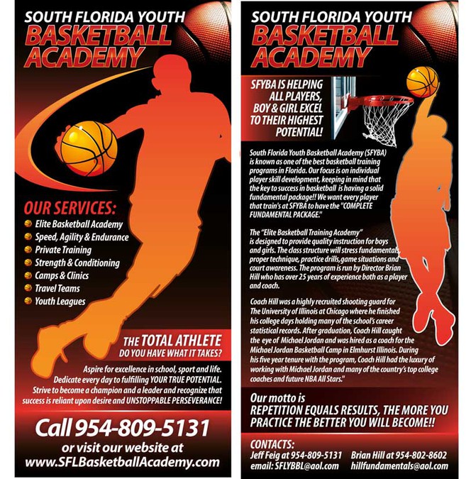 Help South Florida Youth Basketball Academy create a double sided